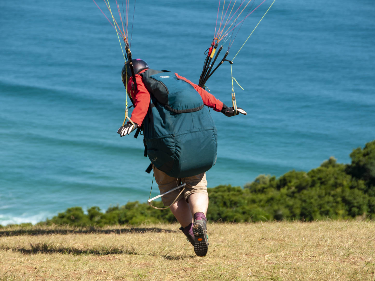 Start eine Paragleiters in Wilderness-Südafrika